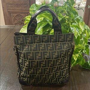 Fendi Vintage Zucca Canvas Tote Bag